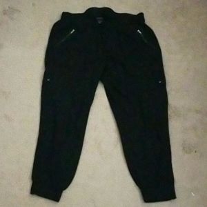 Black elastic cuff pants